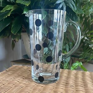 kate spade Lenox Glass Deco Dot Pitcher ♠️